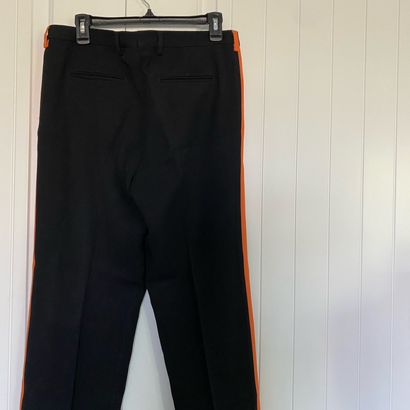 Made in Italy Black with Orange Stripe Tux Trouser - Picture 3 of 13